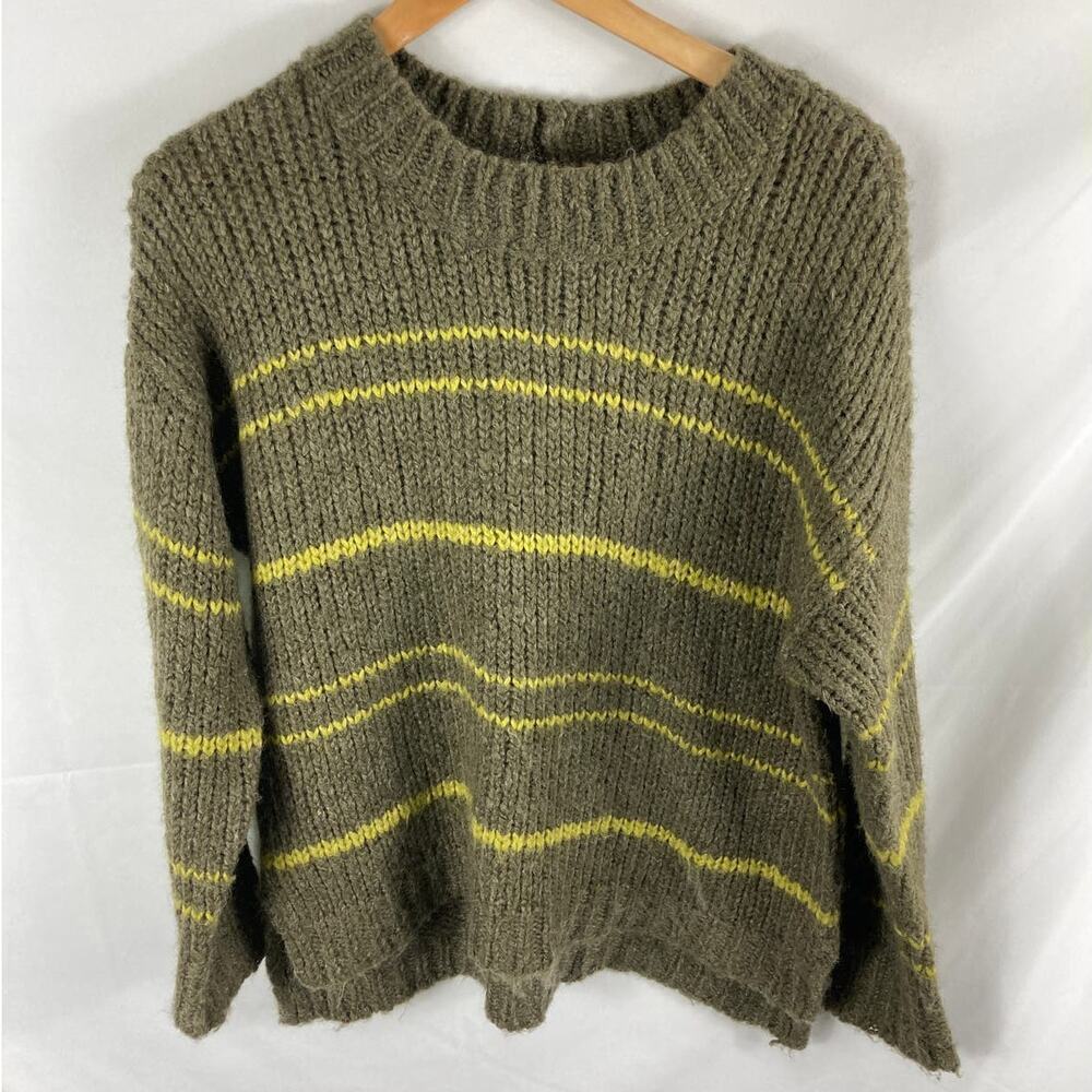Aerie Wool Stripe Knit Oversized Sweater Size XS